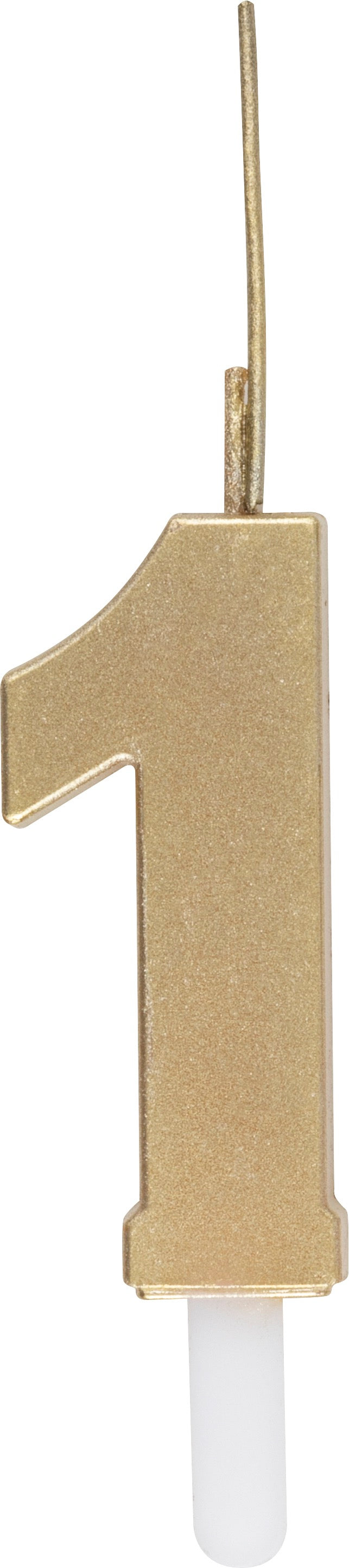 Gold Number Sparkler-Topped Birthday Candle