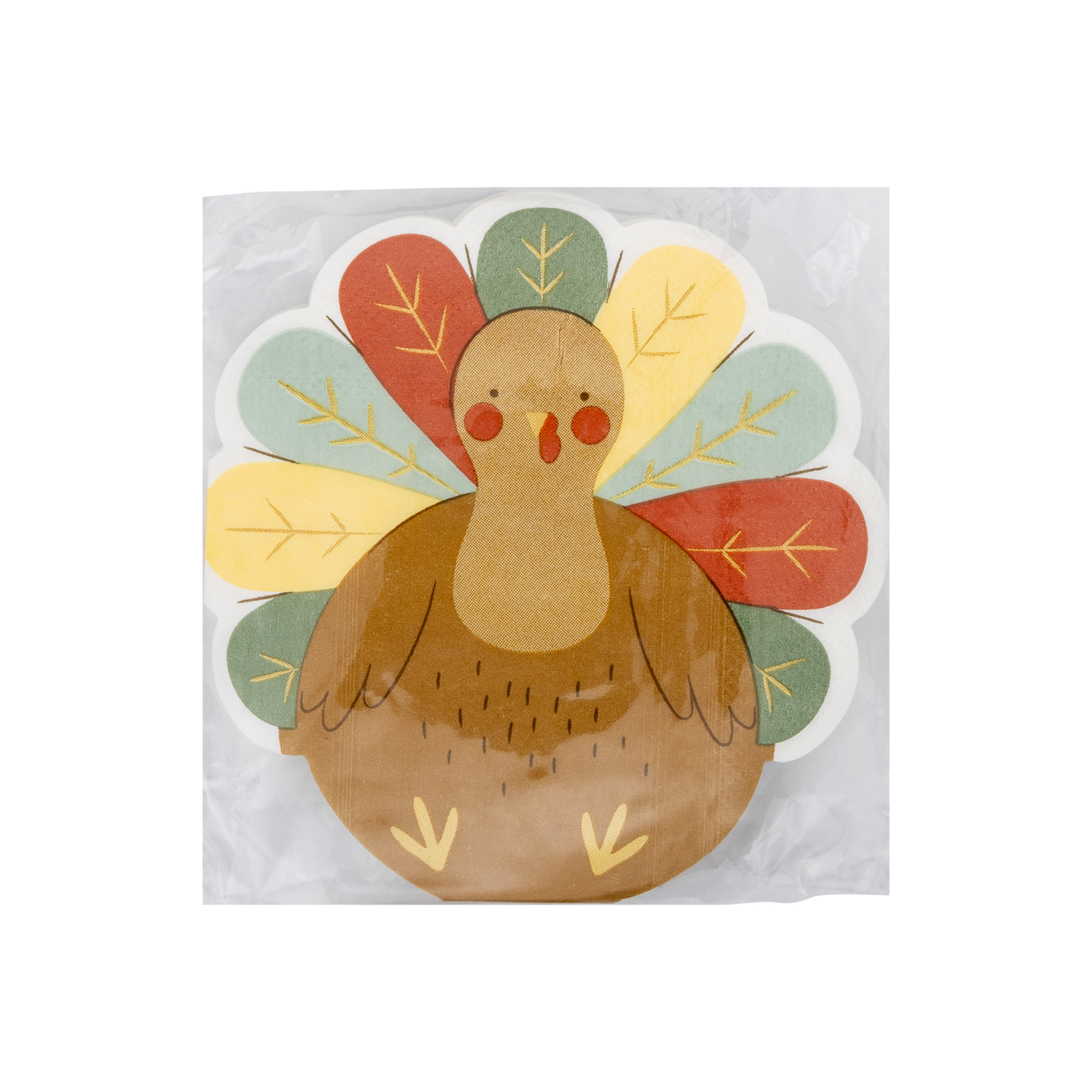 Shaped Turkey Cocktail Napkins 24ct