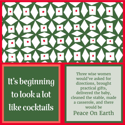NAPKIN XMAS Peace On Earth | Funny Gift | Cocktail Napkin