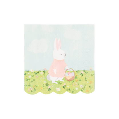 Bunny Cottage Paper Cocktail Napkins 24ct
