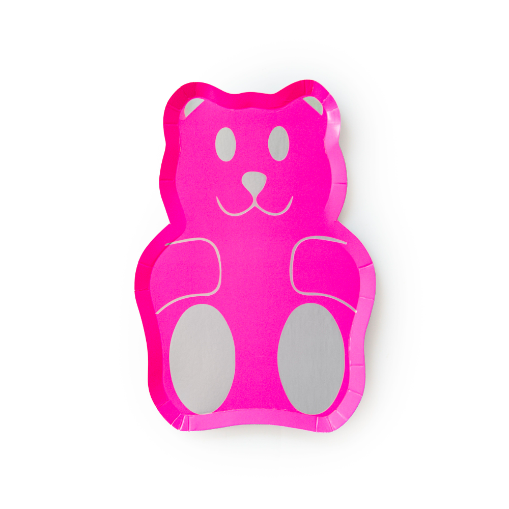 Gummy Bears Die-Cut Dessert Plates 8ct