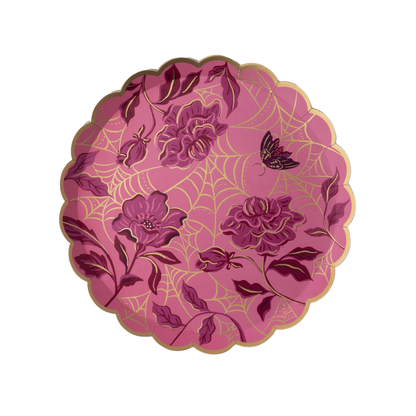 Vamp Romantic Spider Web Cake Plates (Set of 8)