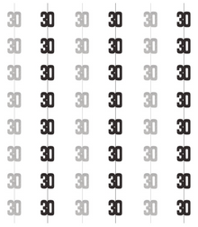 Glitz Black Hanging Decorations 5ft - 30