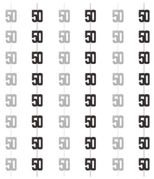 Glitz Black Hanging Decorations 5ft - 50