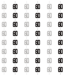 Glitz Black Hanging Decorations 5ft - 60