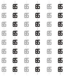 Glitz Black Hanging Decorations 5ft - 65