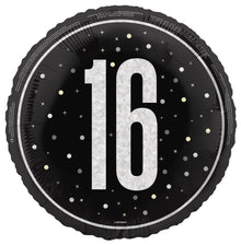 Glitz Black 16 18in Mylar Balloon