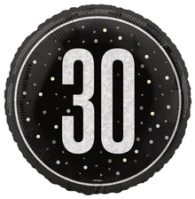 #124 GLITZ Black 30 18in Balloon