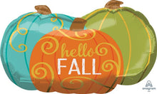 Hello Fall Pumpkins 29in SuperShape Balloon