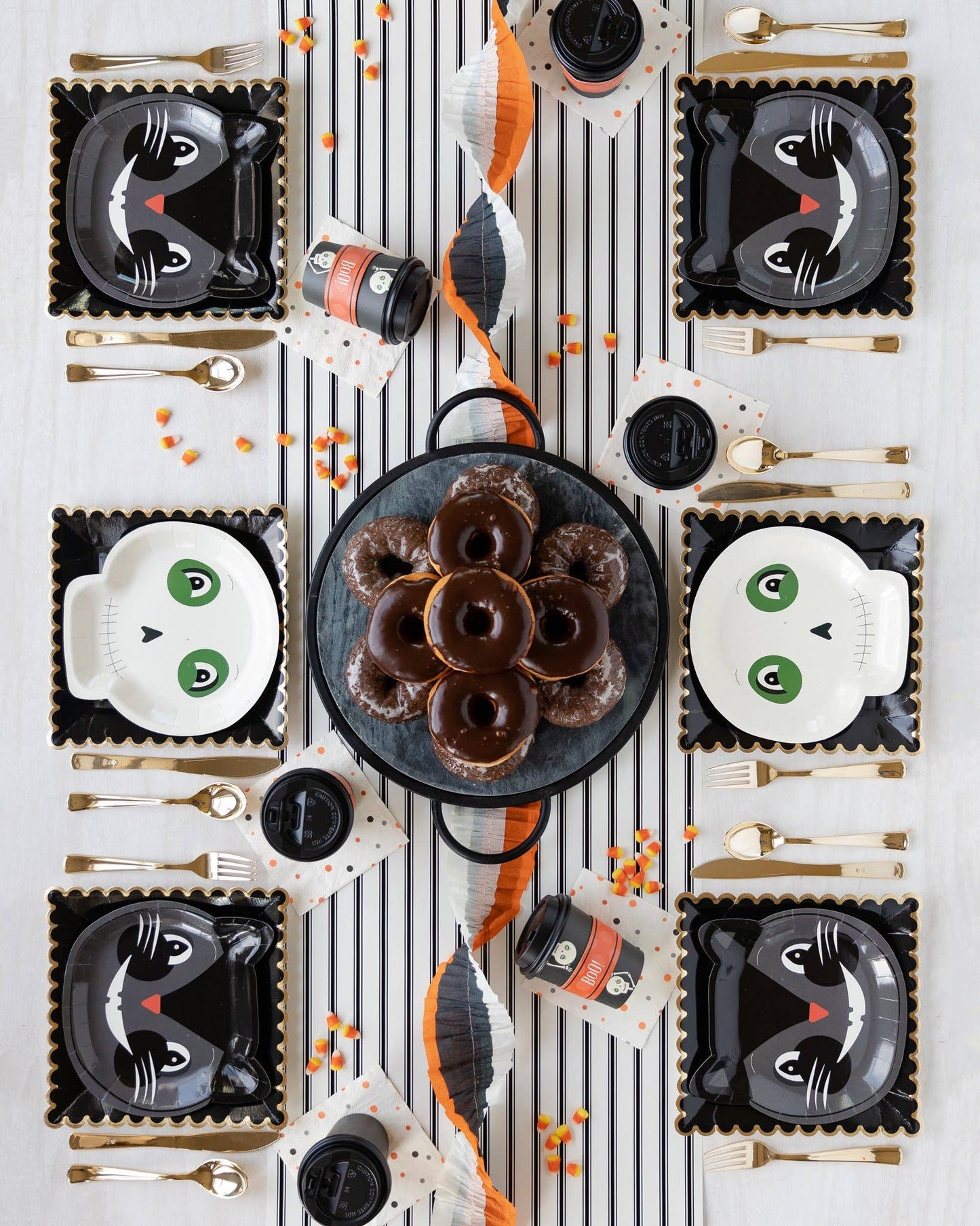 Table Runner - Cream with Black Stripe