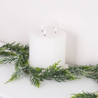 72" Artificial Icy Cedar Juniper Garland