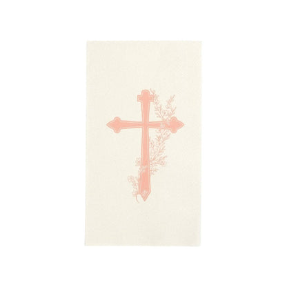 Pink Cross Floral Elegance Guest Towels 16ct
