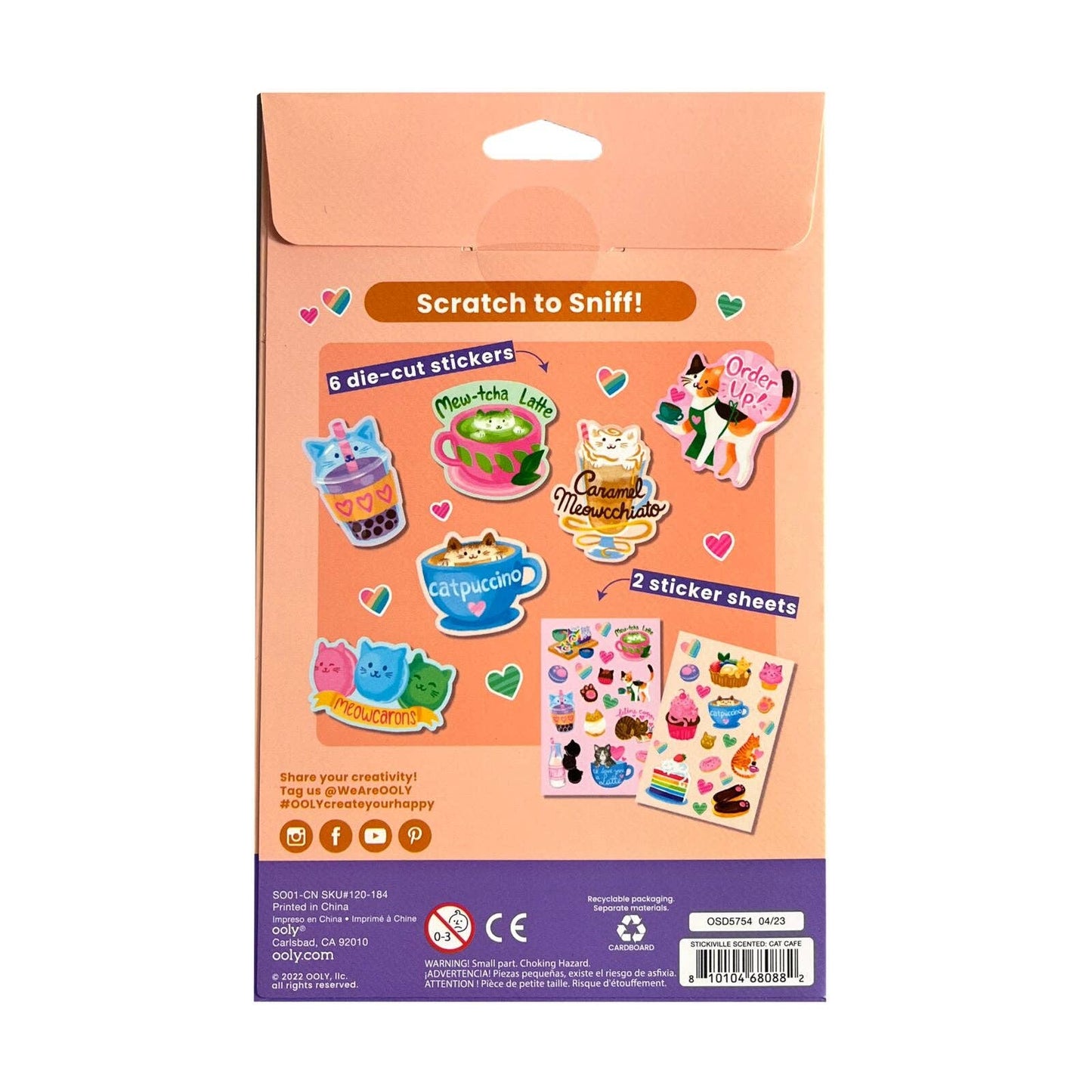Stickiville: Scented Stickers - Cat Cafe