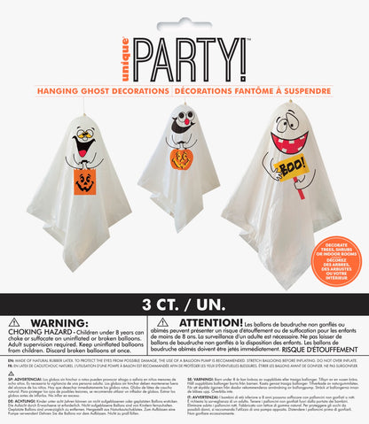 Ghost Hanging Decorations 3ct