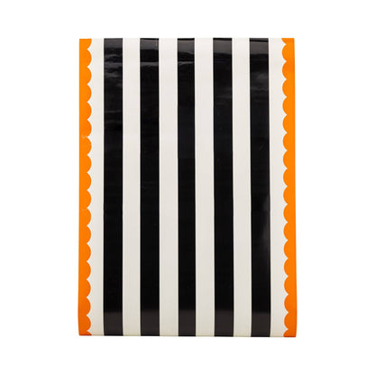 Table Runner - Orange and Black Striped