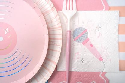 Pop Star Dance Party Microphone Cocktail Napkins 16ct