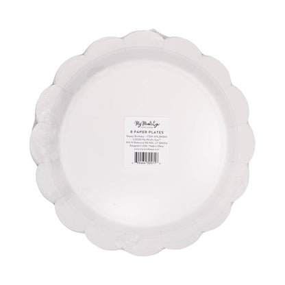Black Happy Birthday Paper Plate