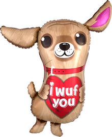 #461 I Wuf You 36in Balloon