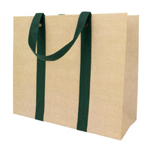 Jute And Twill Natural & Hunter Gift Bags Large