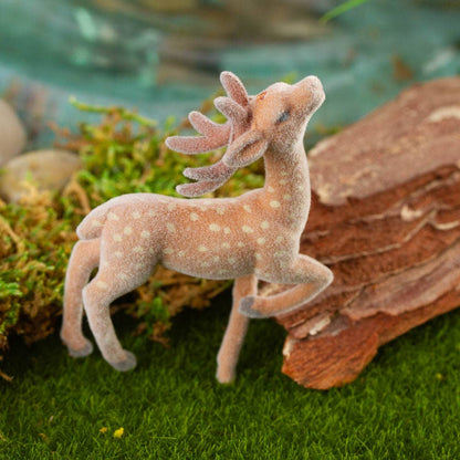 2" L x 2-1/4" H Miniature Flocked Buck Deer (Bag of 6)