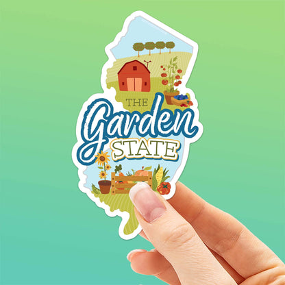 Garden State New Jersey Sticker - Cute NJ Farm Decals