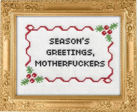 Season's Greetings, Motherf*ckers Cross Stitch