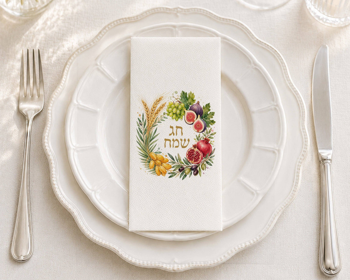 Minim Wreath - Printed Guest Towel