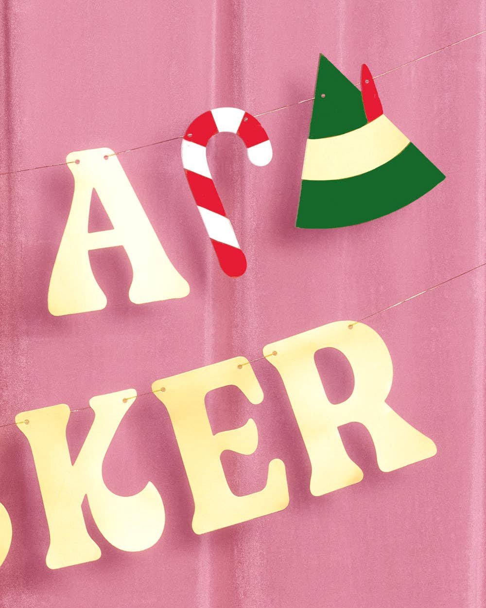 Son of a Nutcracker Banner - gold foil banner, christmas decor