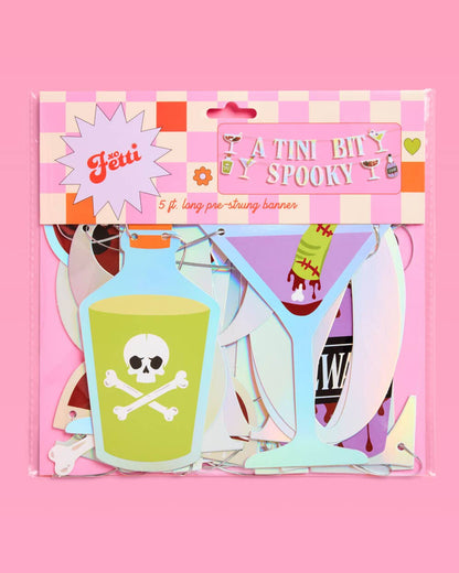 Tini Bit Spooky Banner - 6 ft iridescent banner