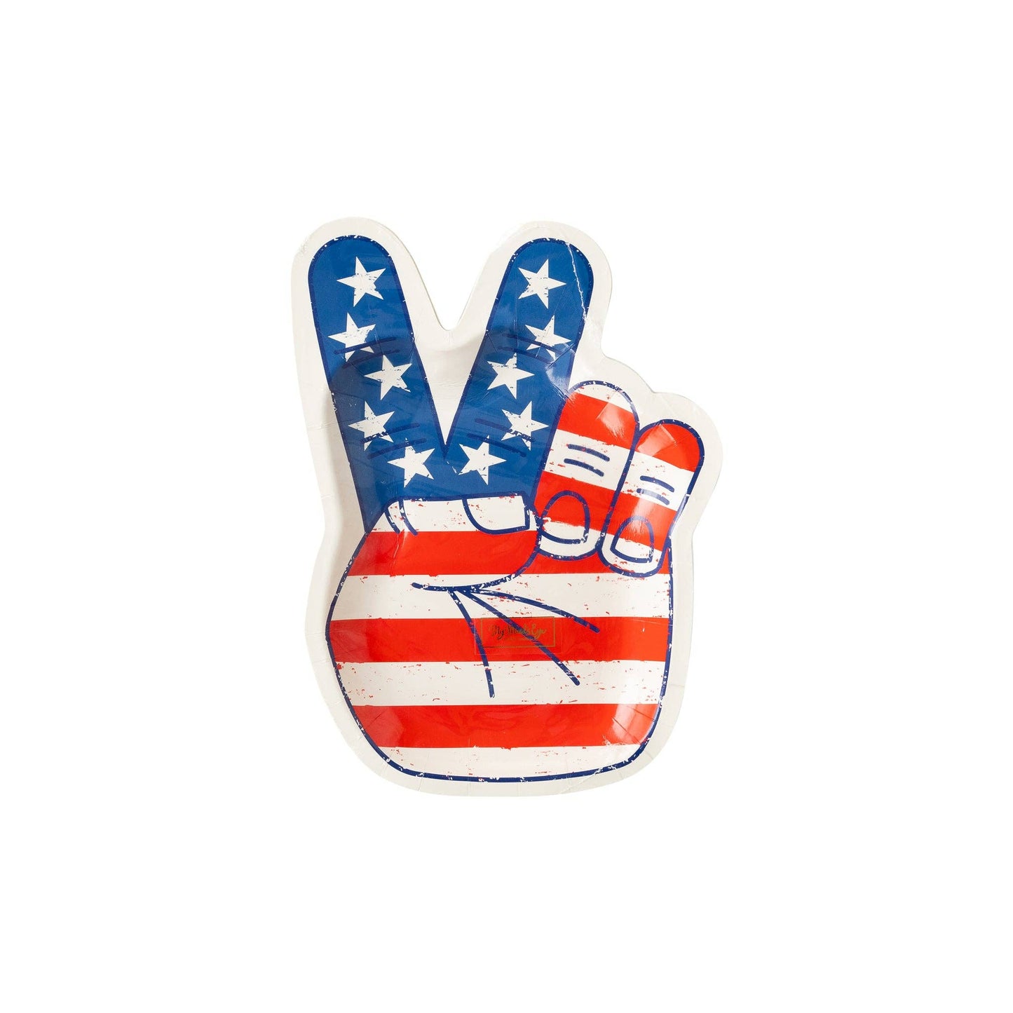 Peace Flag Hand Plates 8ct