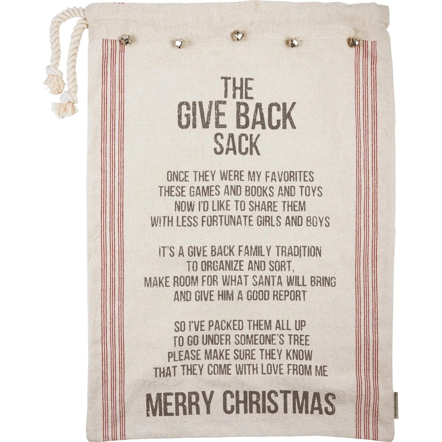 The Give Back Sack Merry Christmas Santa Sack