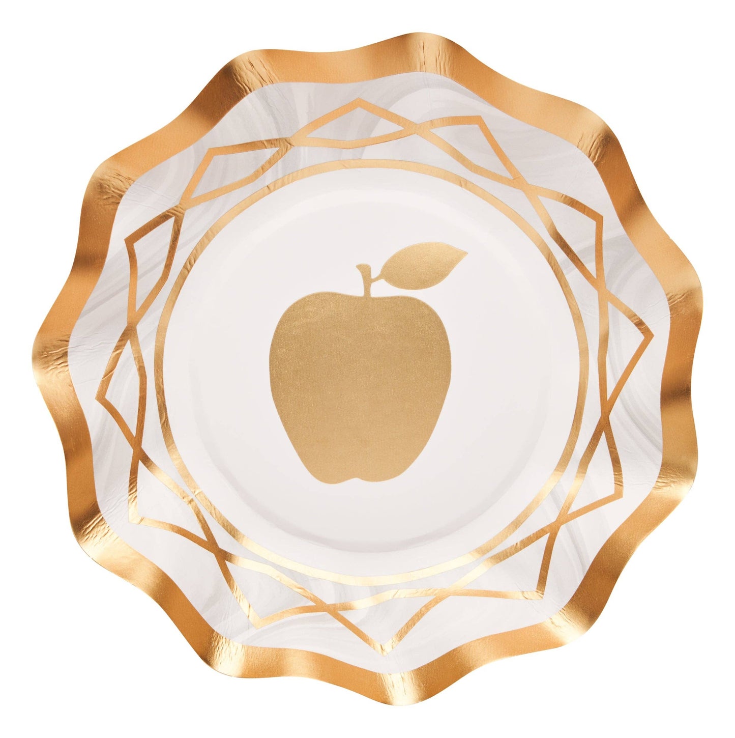 Golden Apple Wavy Paper Appetizer/Dessert Bowl/8pk