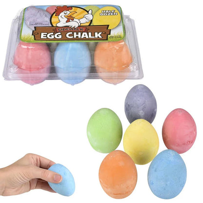 1 Pack of Egg Shaped Sidewalk Chalk in Cute Egg Carton Easte