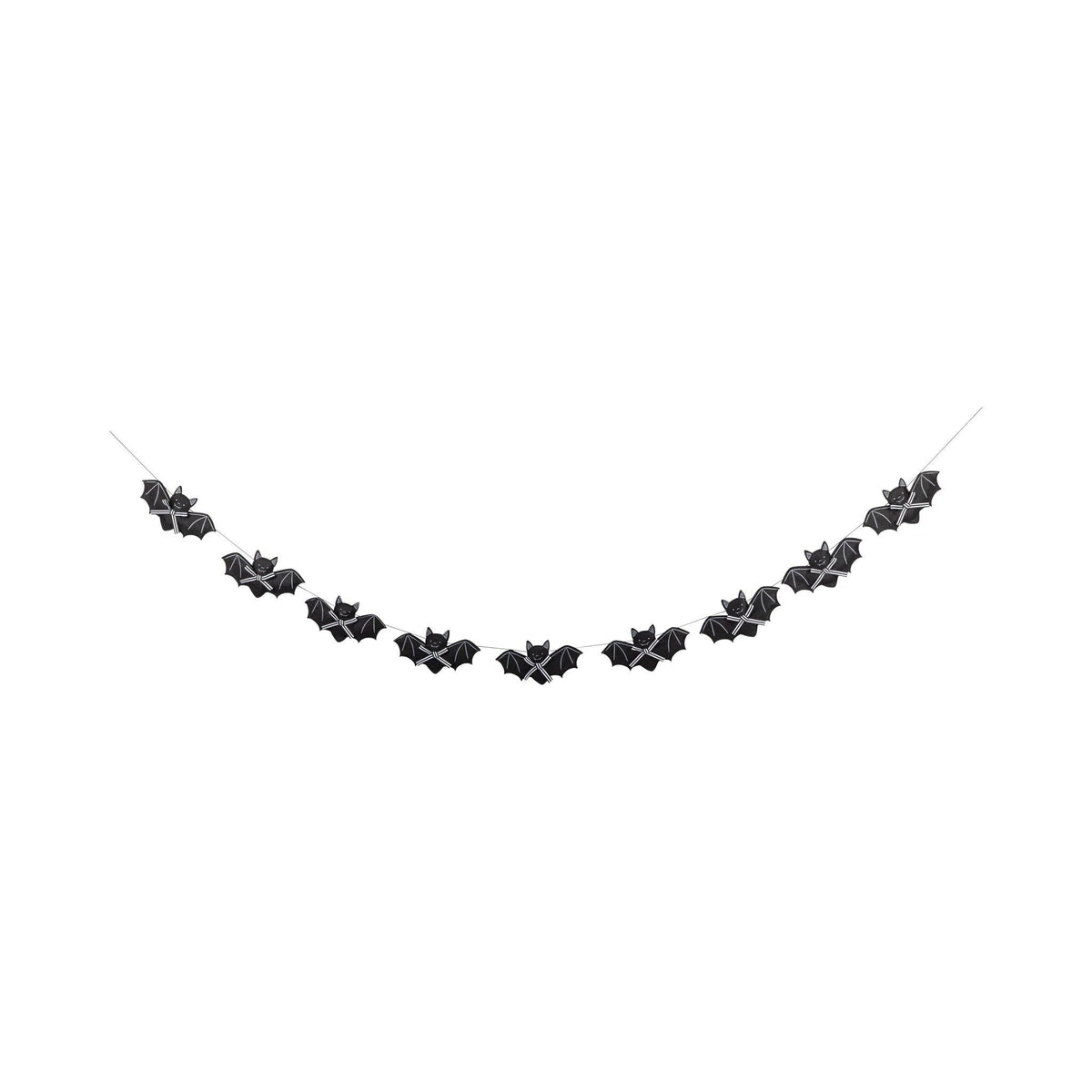 Puffy Felt Bats with Bow Banner