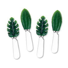 4-Piece Palm Leaves Polyresin Cheese Spreader