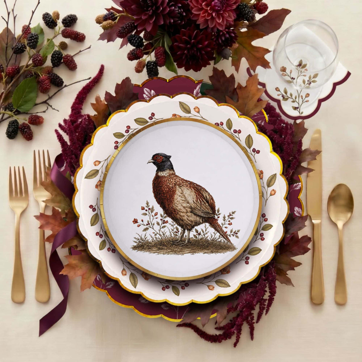 Rustic Pheasant 6" Appetizer Plate