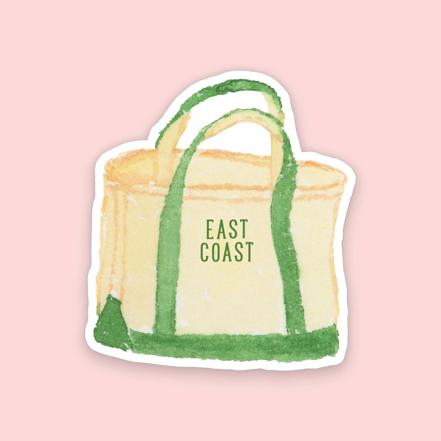 East Coast Tote Bag Sticker | East Coast Sticker | 2" x 2.5"