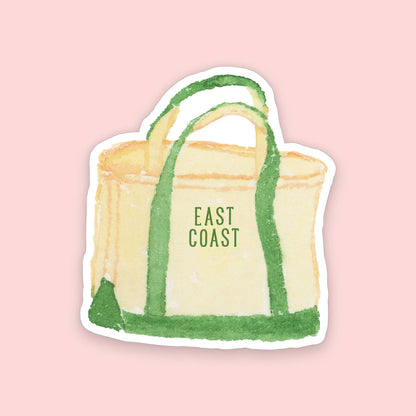 East Coast Tote Bag Sticker | East Coast Sticker | 2" x 2.5"
