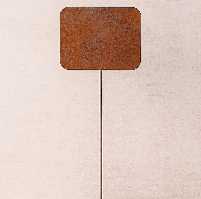 Blank Metal Sign Stake - Select Black or Rusty Tin