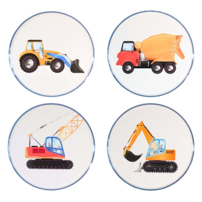 Construction Vehicle Paper Plates – 8 in