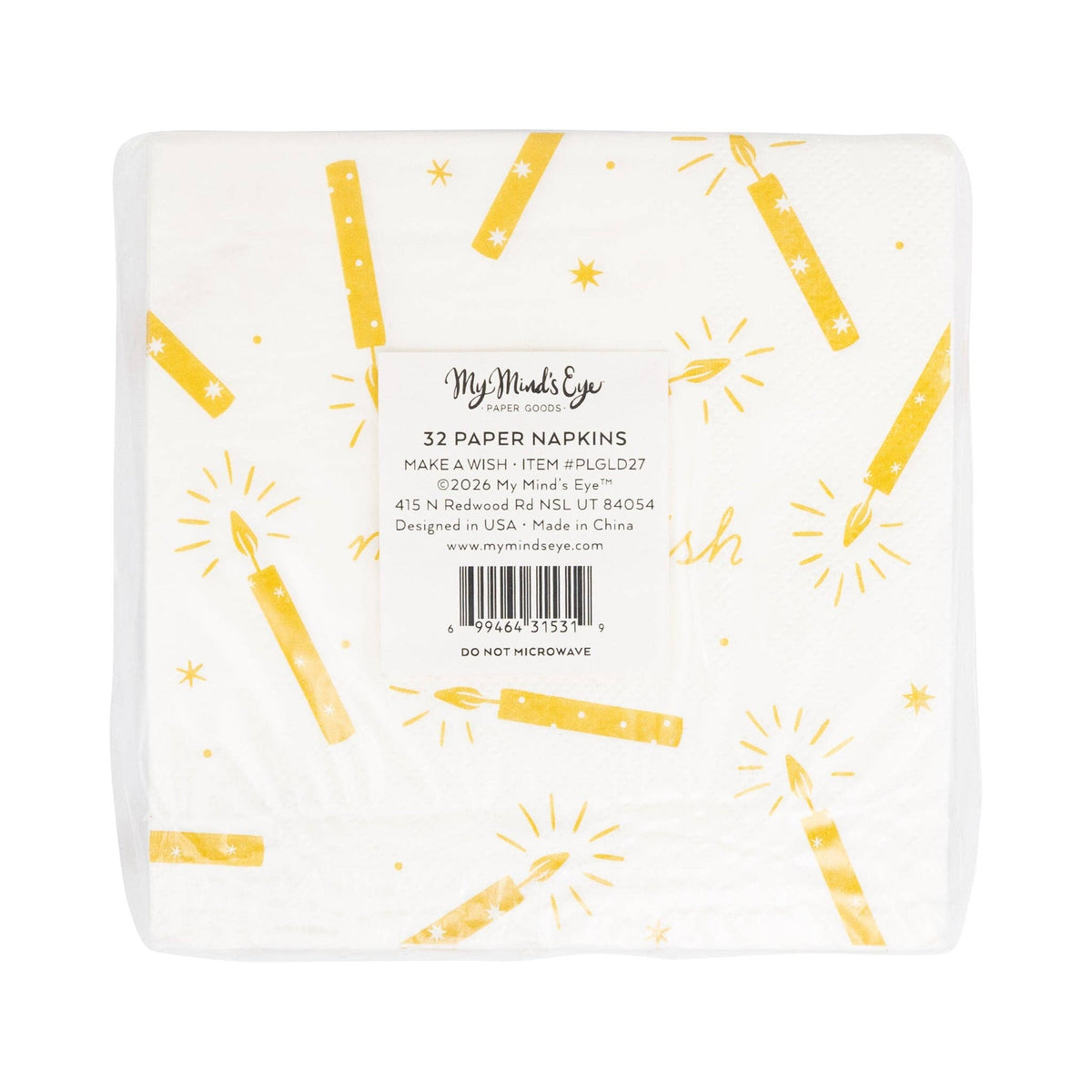 Make a Wish Candles Cocktail Napkin