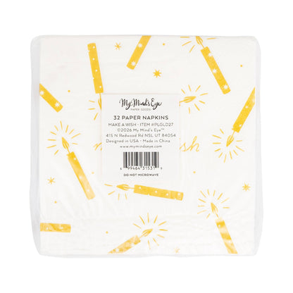 Make a Wish Candles Cocktail Napkin
