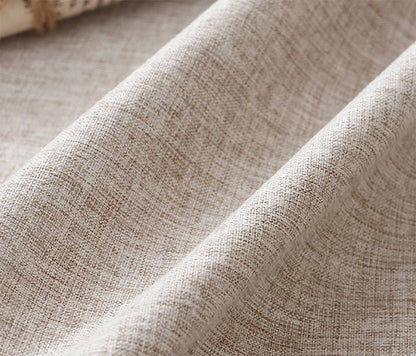 Natural Scalloped Border Wrinkle-Free Tablecloth