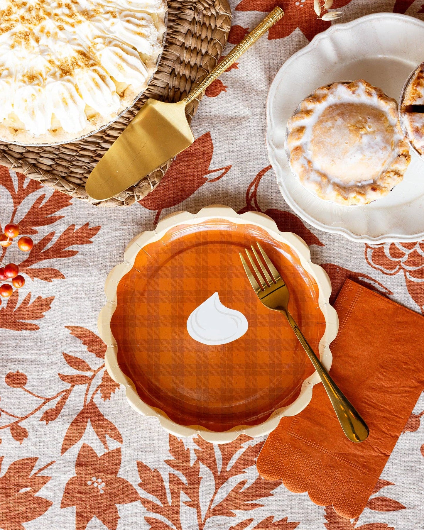 Pie 8.5in Dessert Paper Plates 8ct
