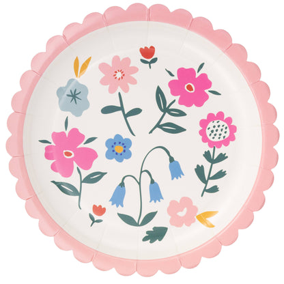 Floral Round 8" Plates 8ct