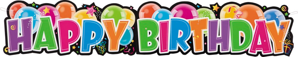 Happy Birthday Giant Jointed Banner 4.5ft