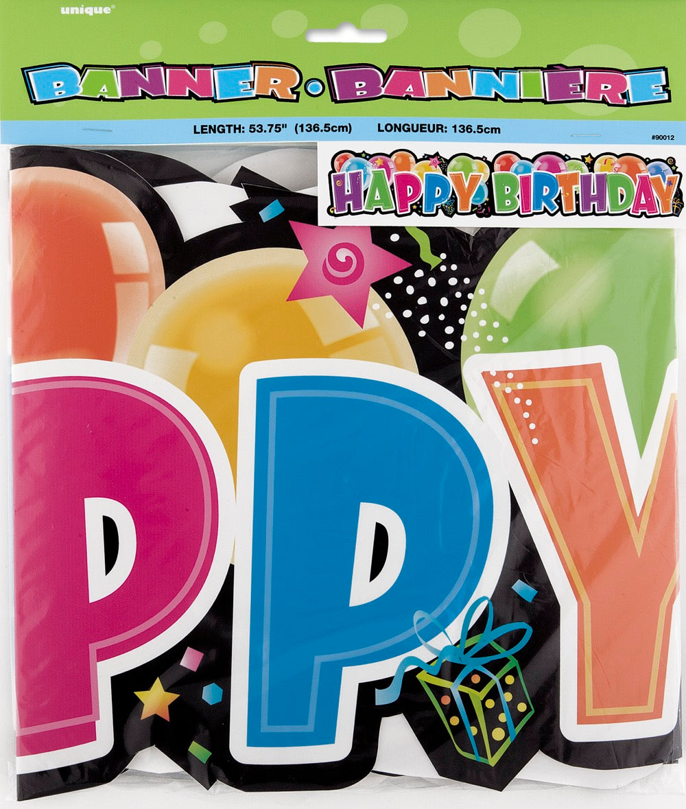 Happy Birthday Giant Jointed Banner 4.5ft
