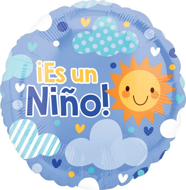#525 Es Un Nino Cloudy Sky 18in Balloon