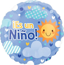 #525 Es Un Nino Cloudy Sky 18in Balloon