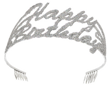 Birthday Script Glitter Tiara
